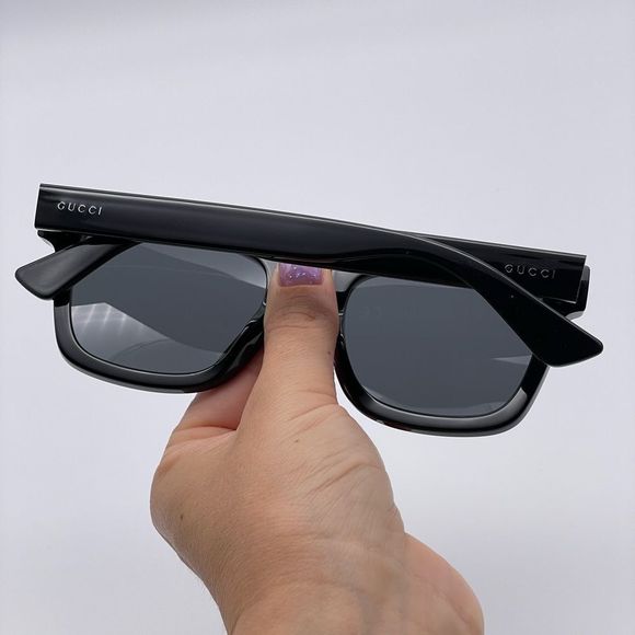 BRAND NEW GUCCI GG0001SN 001 Black/Black Smoke Men Sunglasses - Picture 9 of 12